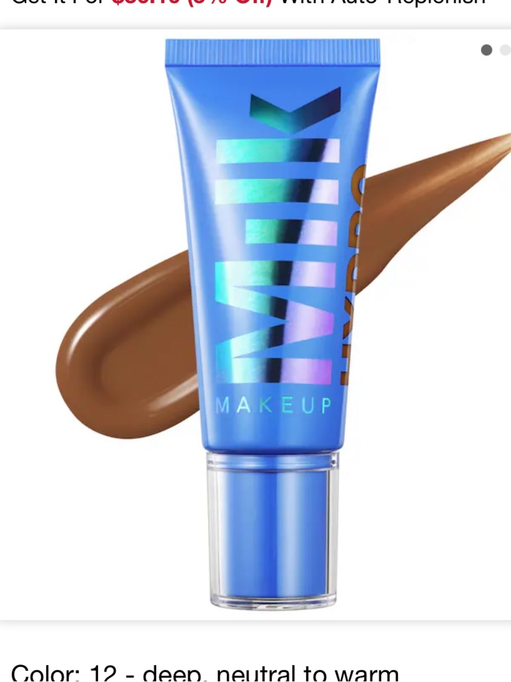 Milk Makeup Foundation - Deep Neutral Warm (Rich Brown)
